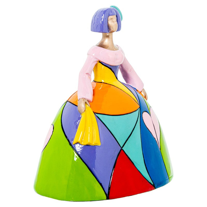 Figura Menina 21cm Resina Colores