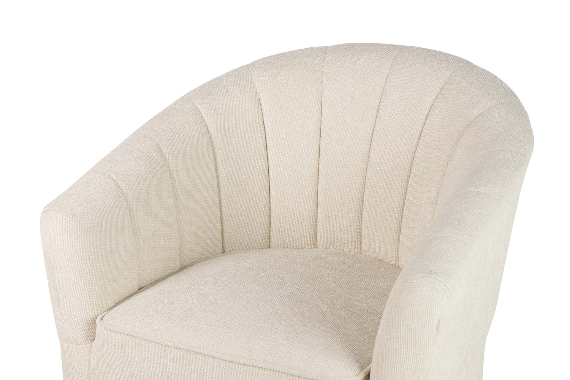 BEIGE CHENILLE ARMCHAIR 70x72x80 CM