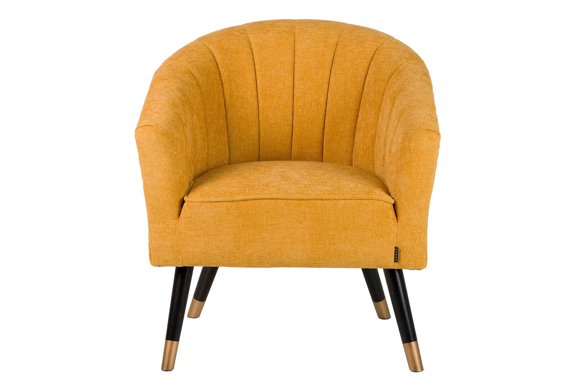 YELLOW CHENILLE ARMCHAIR 70x72x80 CM