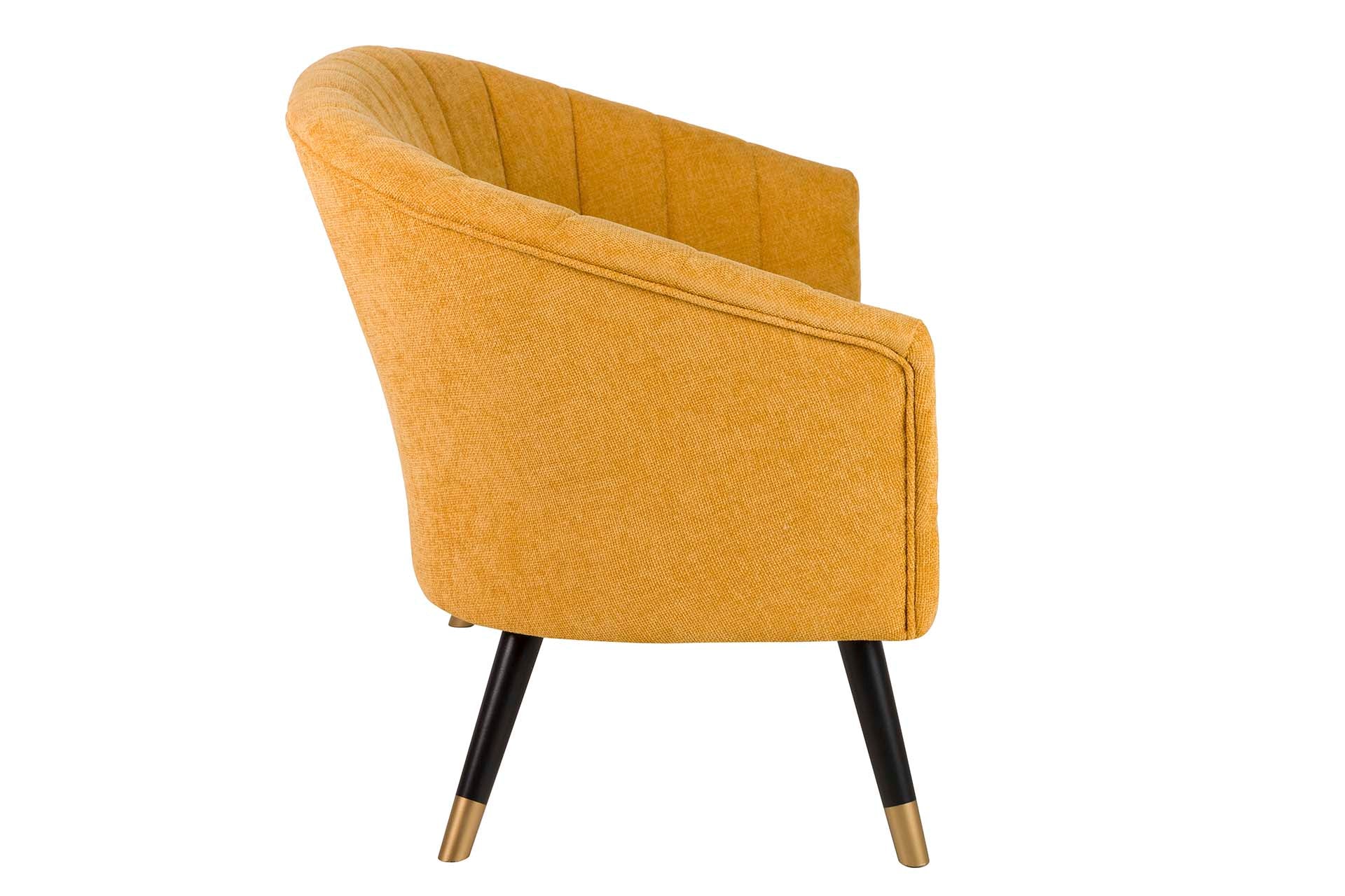 YELLOW CHENILLE ARMCHAIR 70x72x80 CM