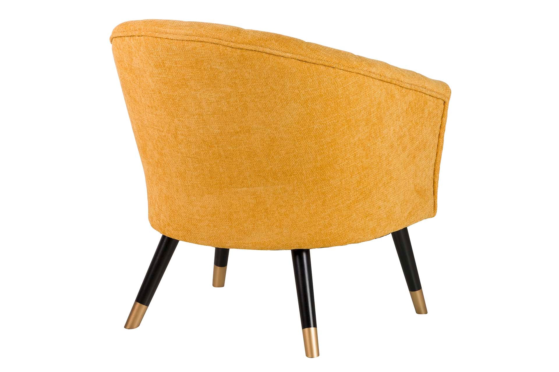 YELLOW CHENILLE ARMCHAIR 70x72x80 CM