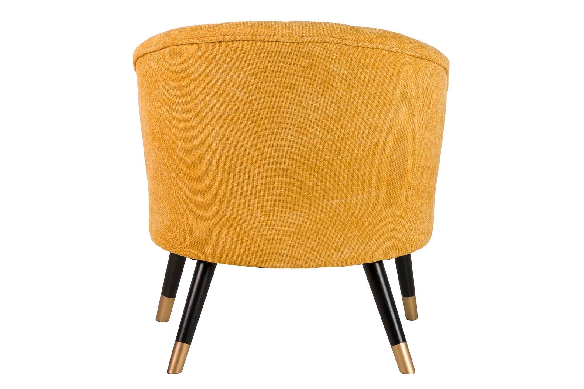 YELLOW CHENILLE ARMCHAIR 70x72x80 CM