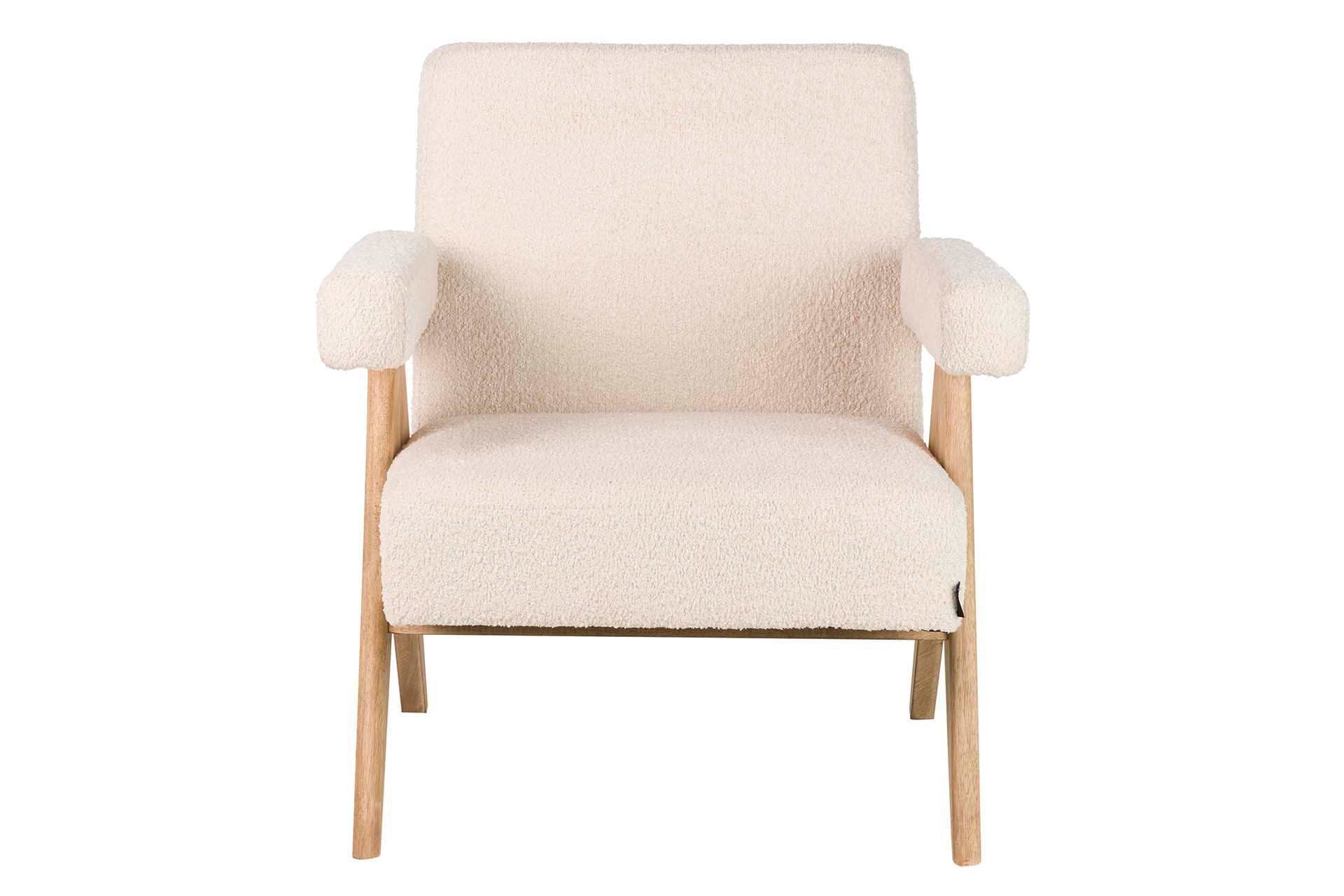 SILLON BOUCLE BLANCO 74x76x85 CM