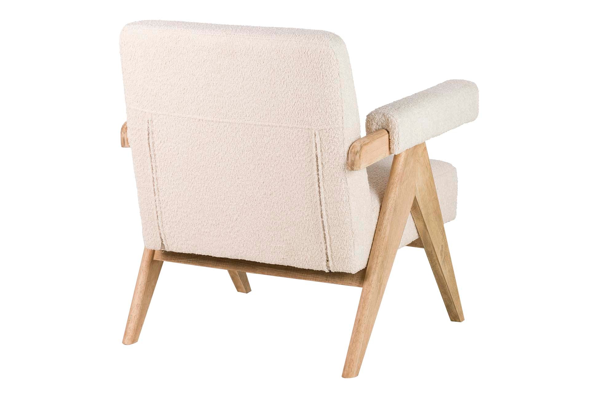 SILLON BOUCLE BLANCO 74x76x85 CM