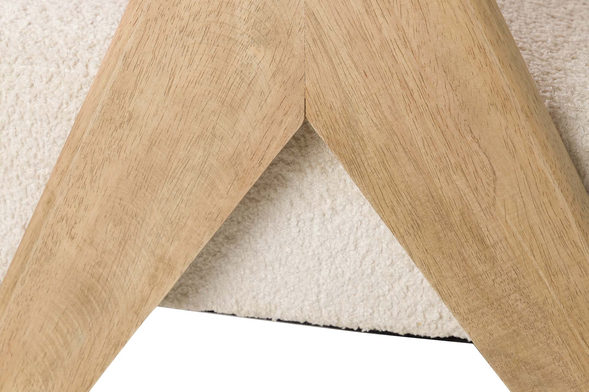 WHITE BOUCLE SOFA 134x76x85 CM