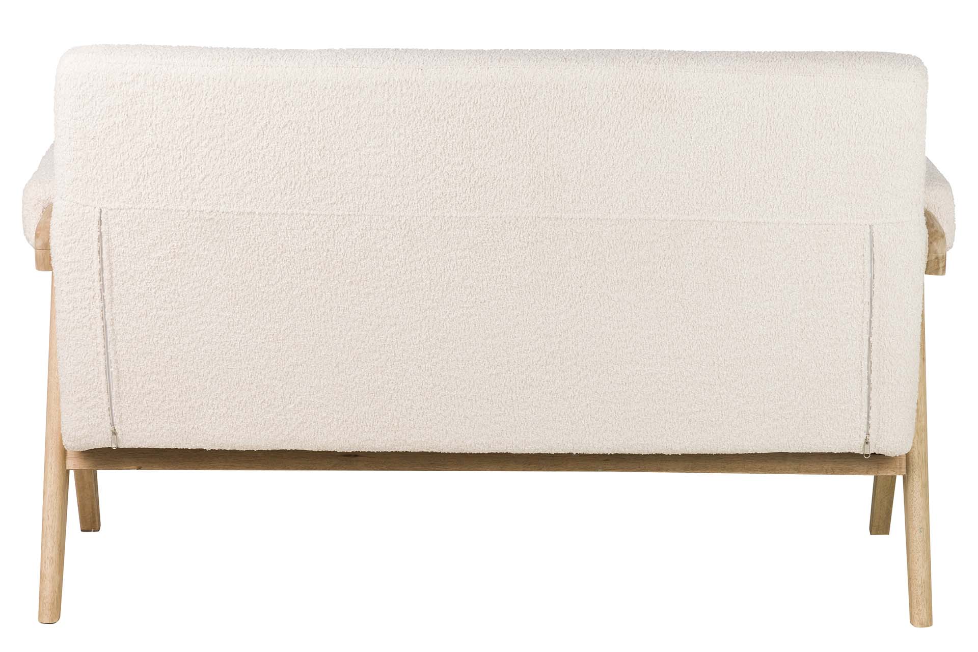 WHITE BOUCLE SOFA 134x76x85 CM