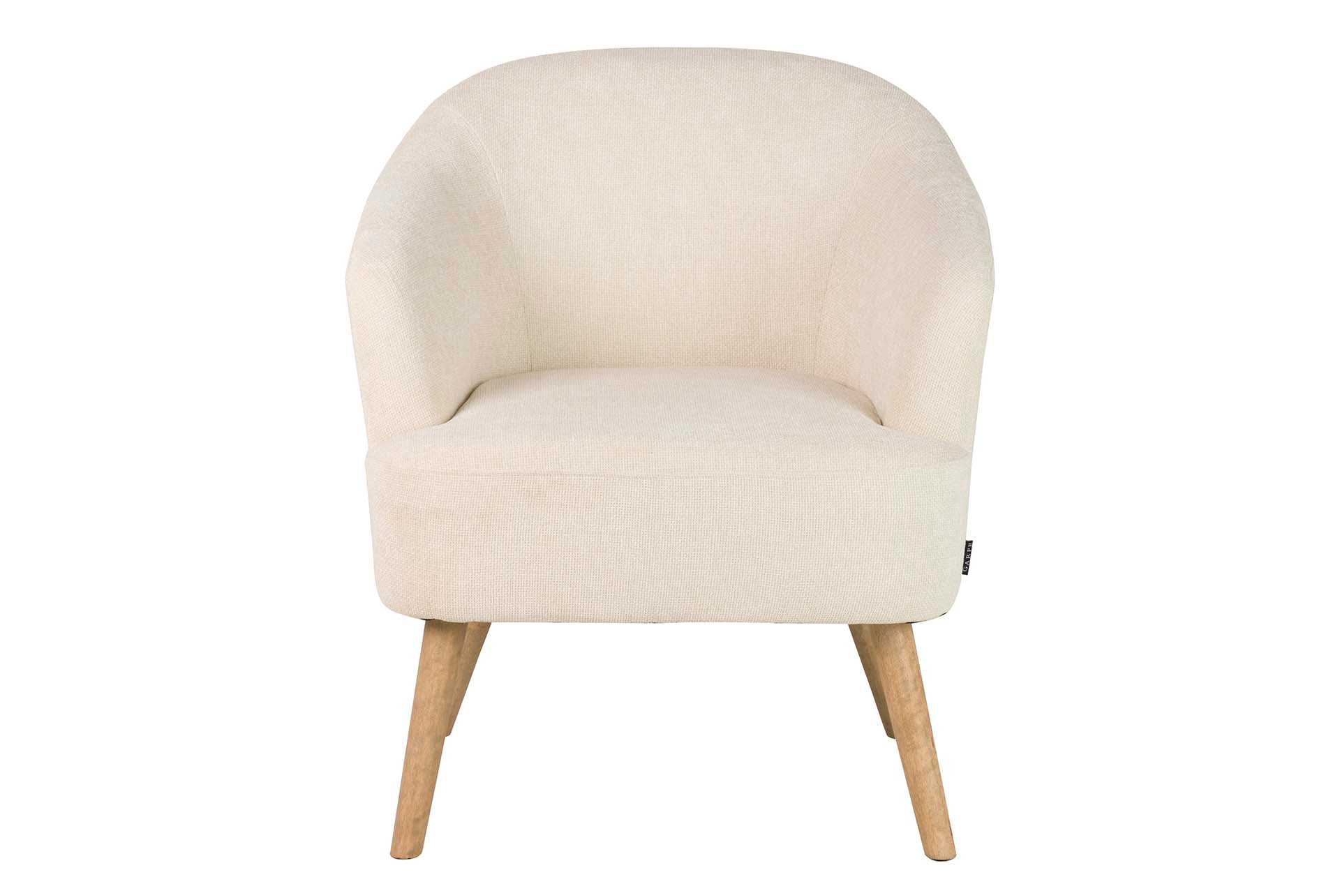 BEIGE CHENILLE ARMCHAIR 71x72x79 CM