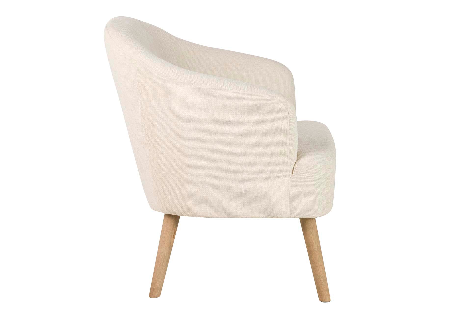 BEIGE CHENILLE ARMCHAIR 71x72x79 CM