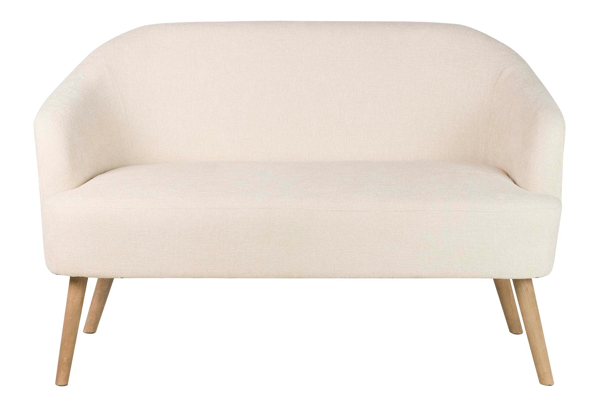 BEIGE CHENILLE SOFA 131x72x79 CM