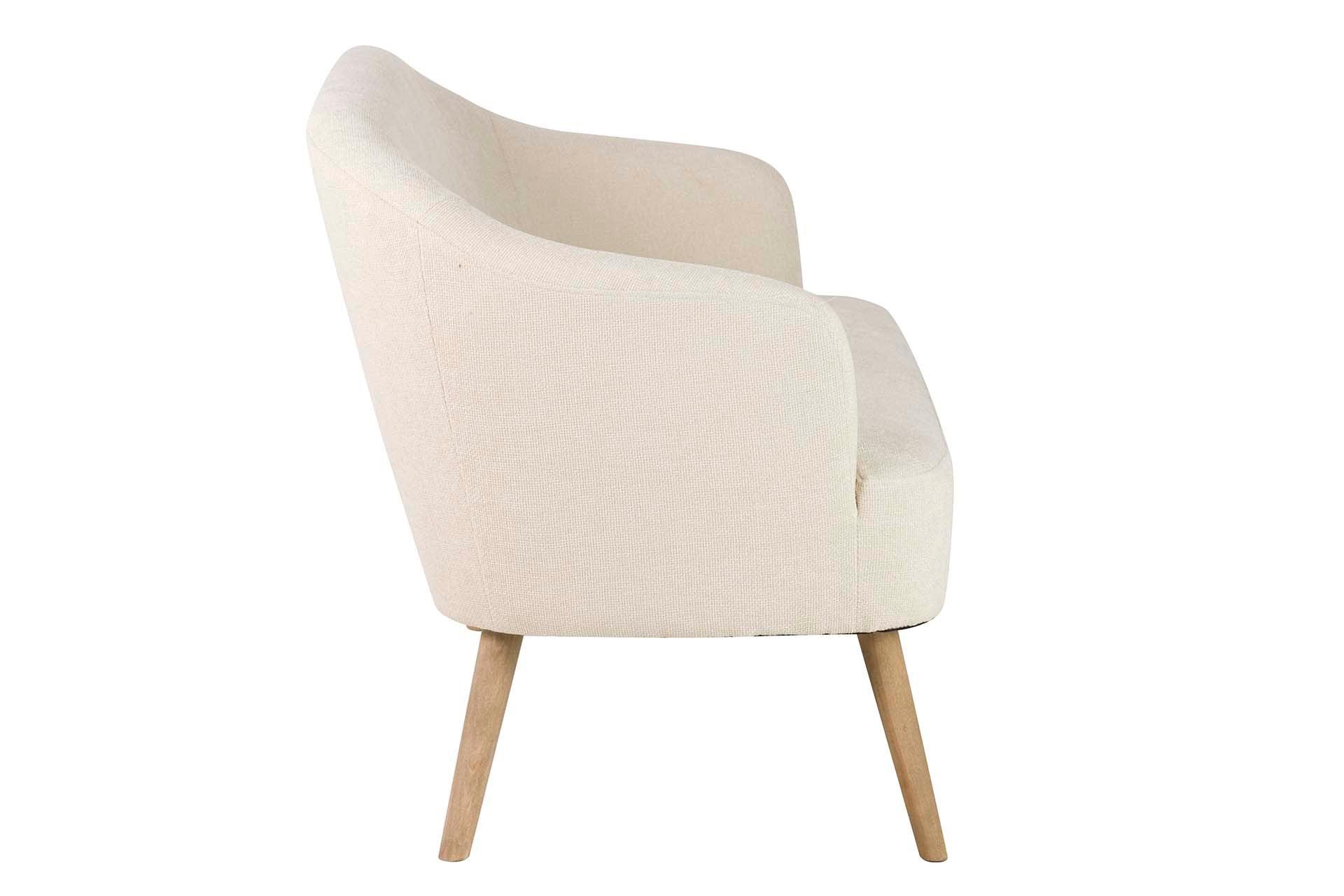 BEIGE CHENILLE SOFA 131x72x79 CM