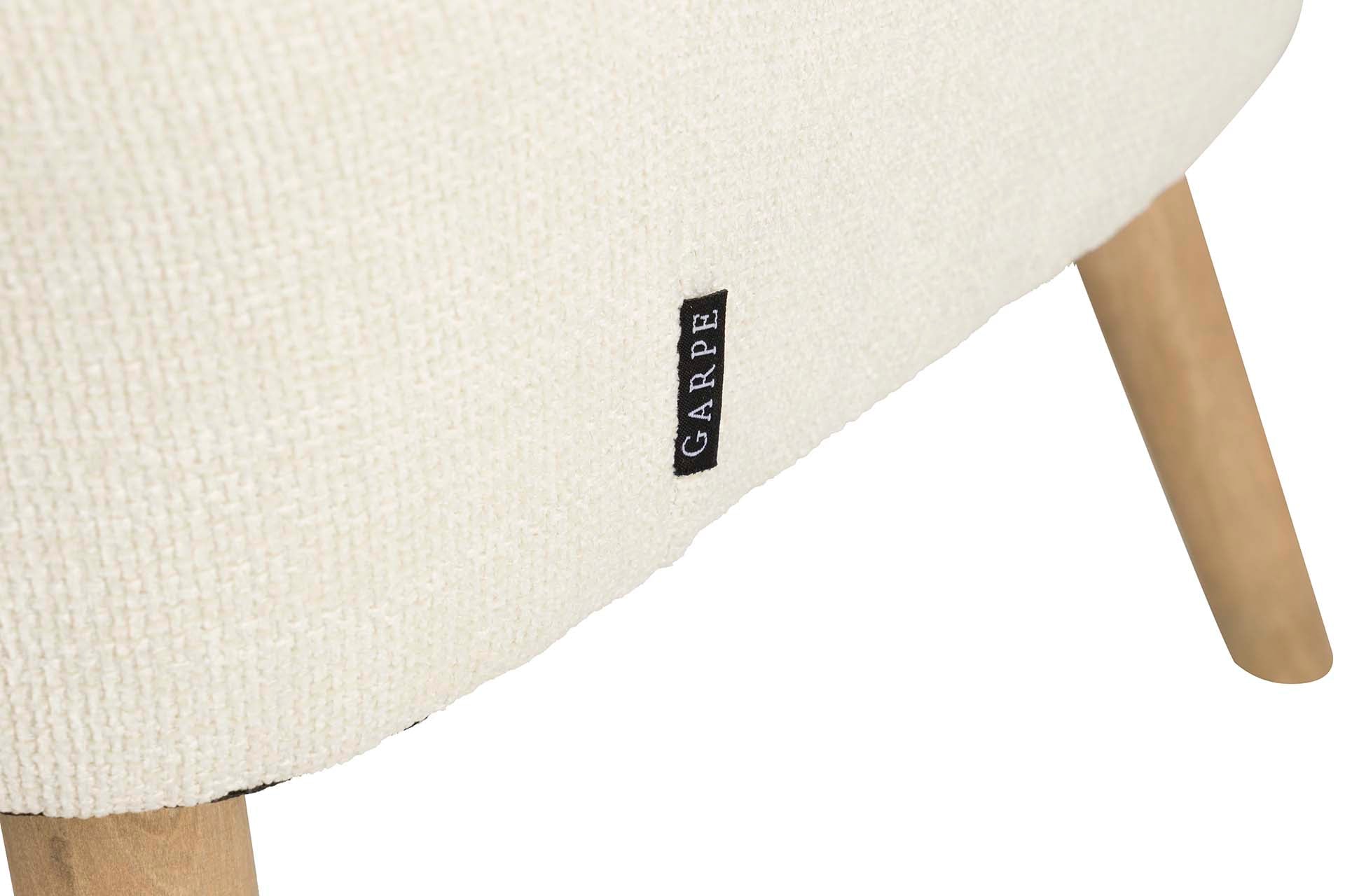 BEIGE CHENILLE SOFA 131x72x79 CM