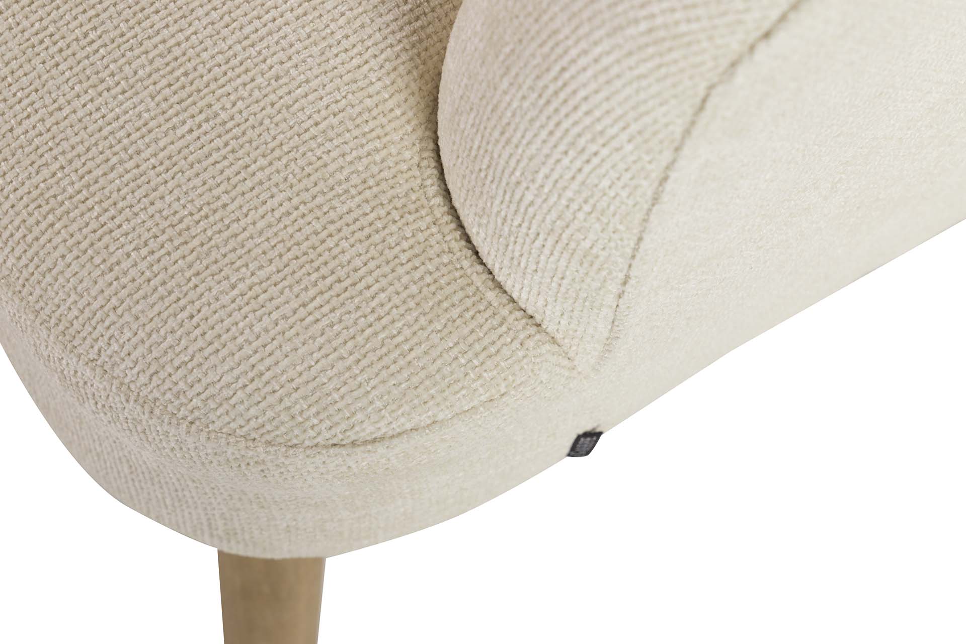 BEIGE CHENILLE SOFA 131x72x79 CM