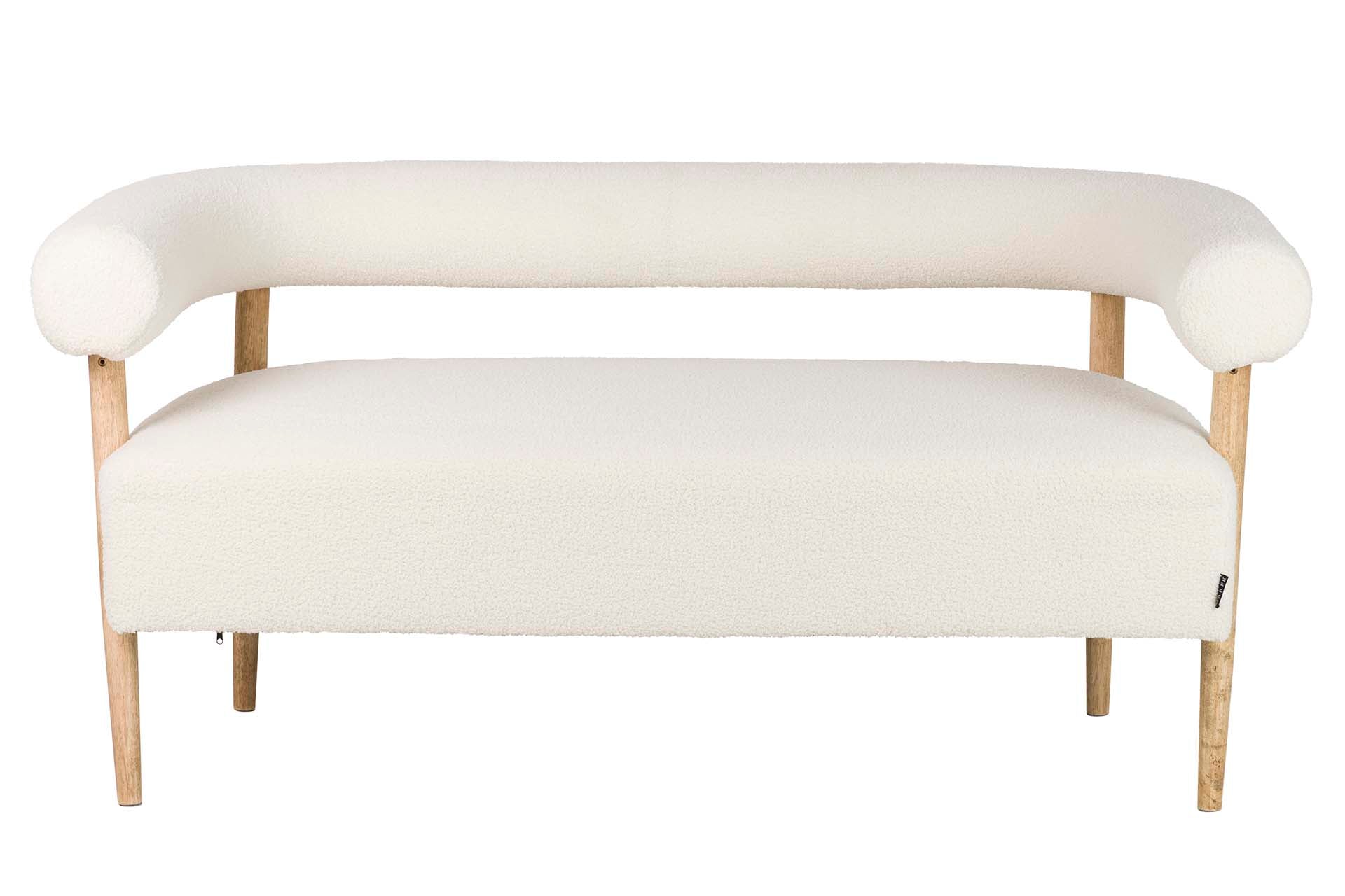 SOFA BOUCLE BLANCO 143x67x70 CM