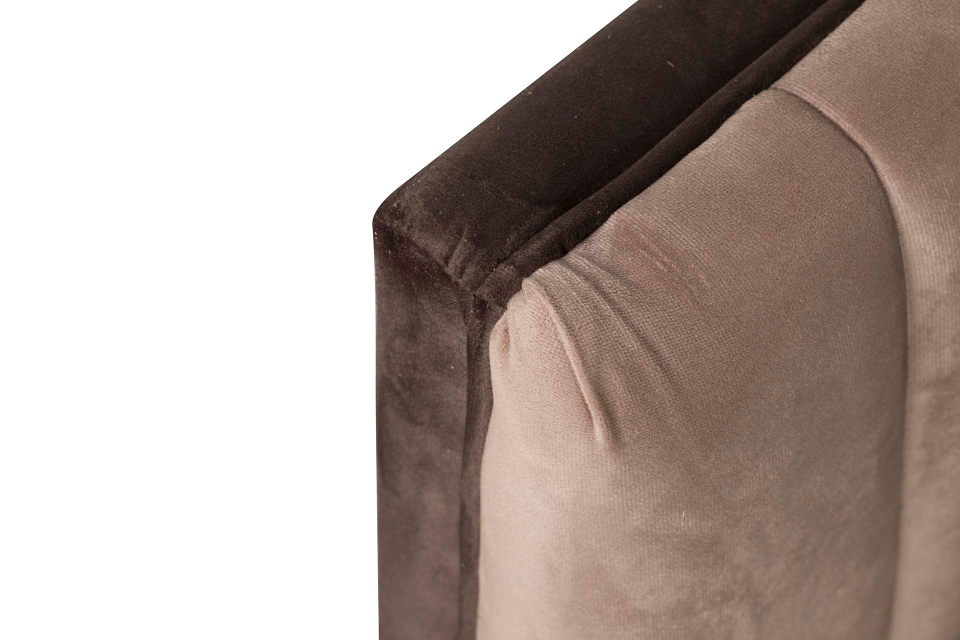 SOFA VELVET MARRON 130x70x74 CM