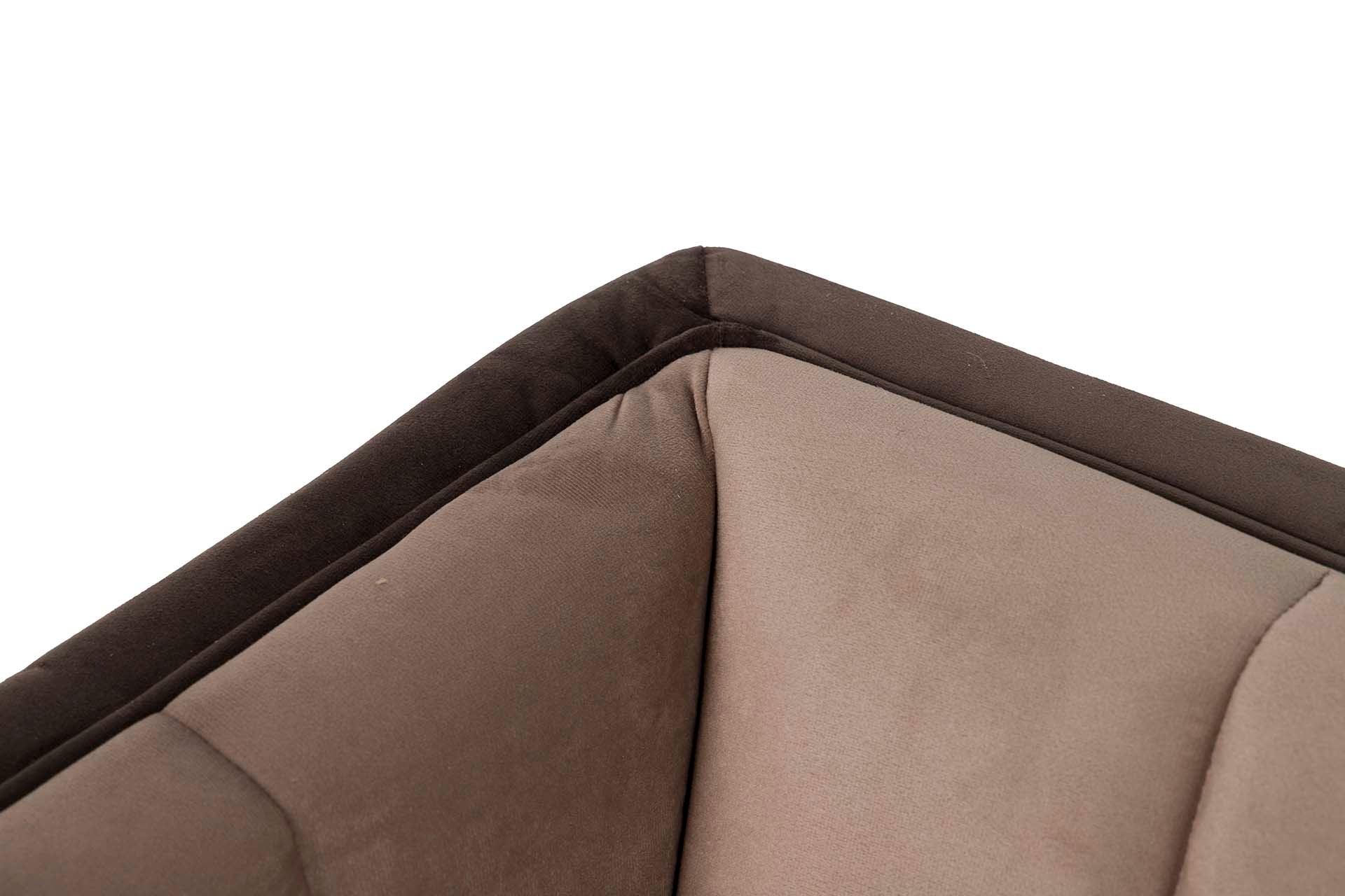 SOFA VELVET MARRON 130x70x74 CM