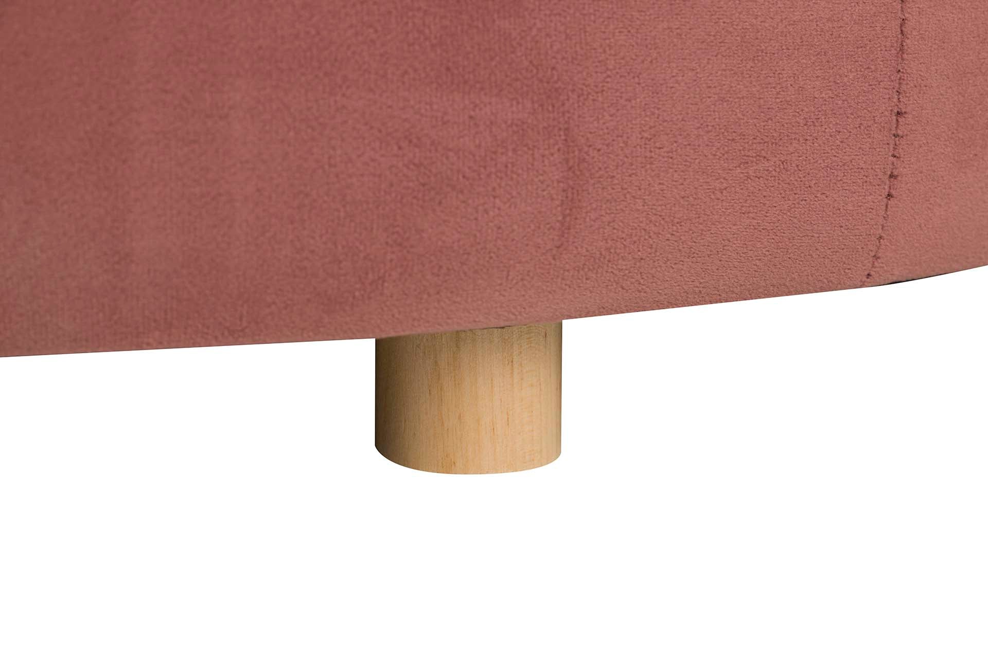 Pink Velvet Sofa 195x84x76 cm