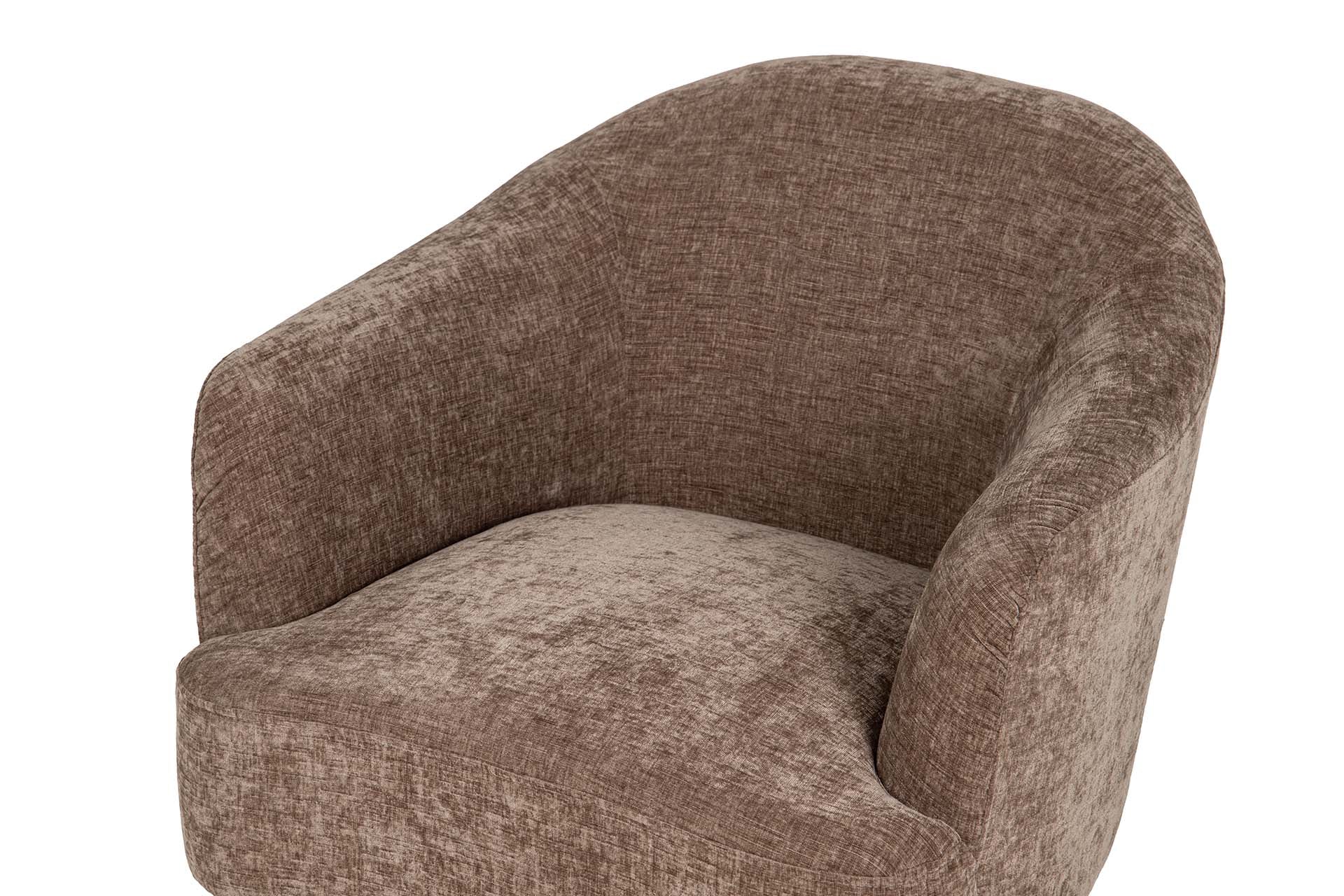SILLON VELVET MARRON 71x72x79 CM