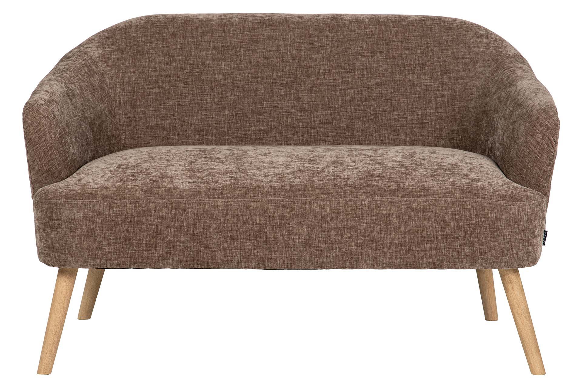 SOFA VELVET MARRON 131x72x79 CM