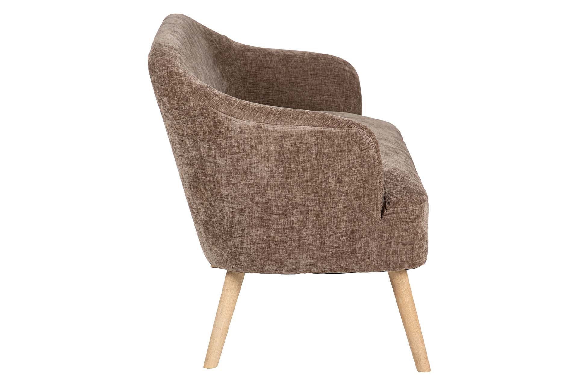 SOFA VELVET MARRON 131x72x79 CM
