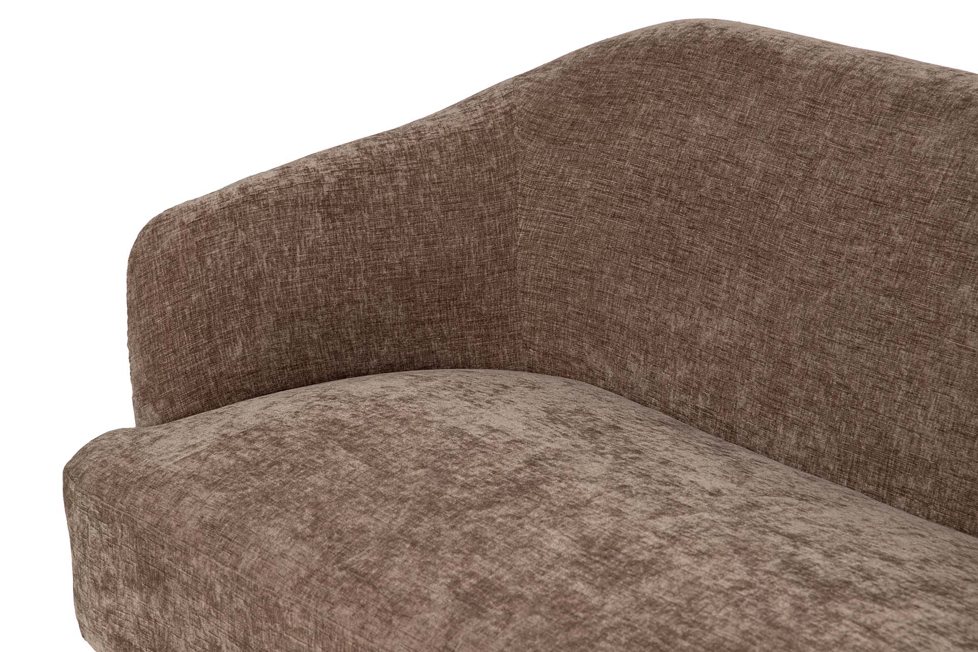 SOFA VELVET MARRON 131x72x79 CM