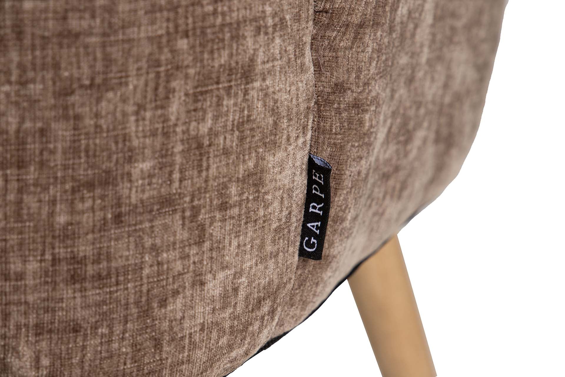 SOFA VELVET MARRON 131x72x79 CM