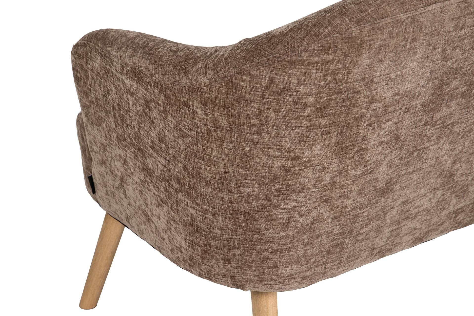 SOFA VELVET MARRON 131x72x79 CM