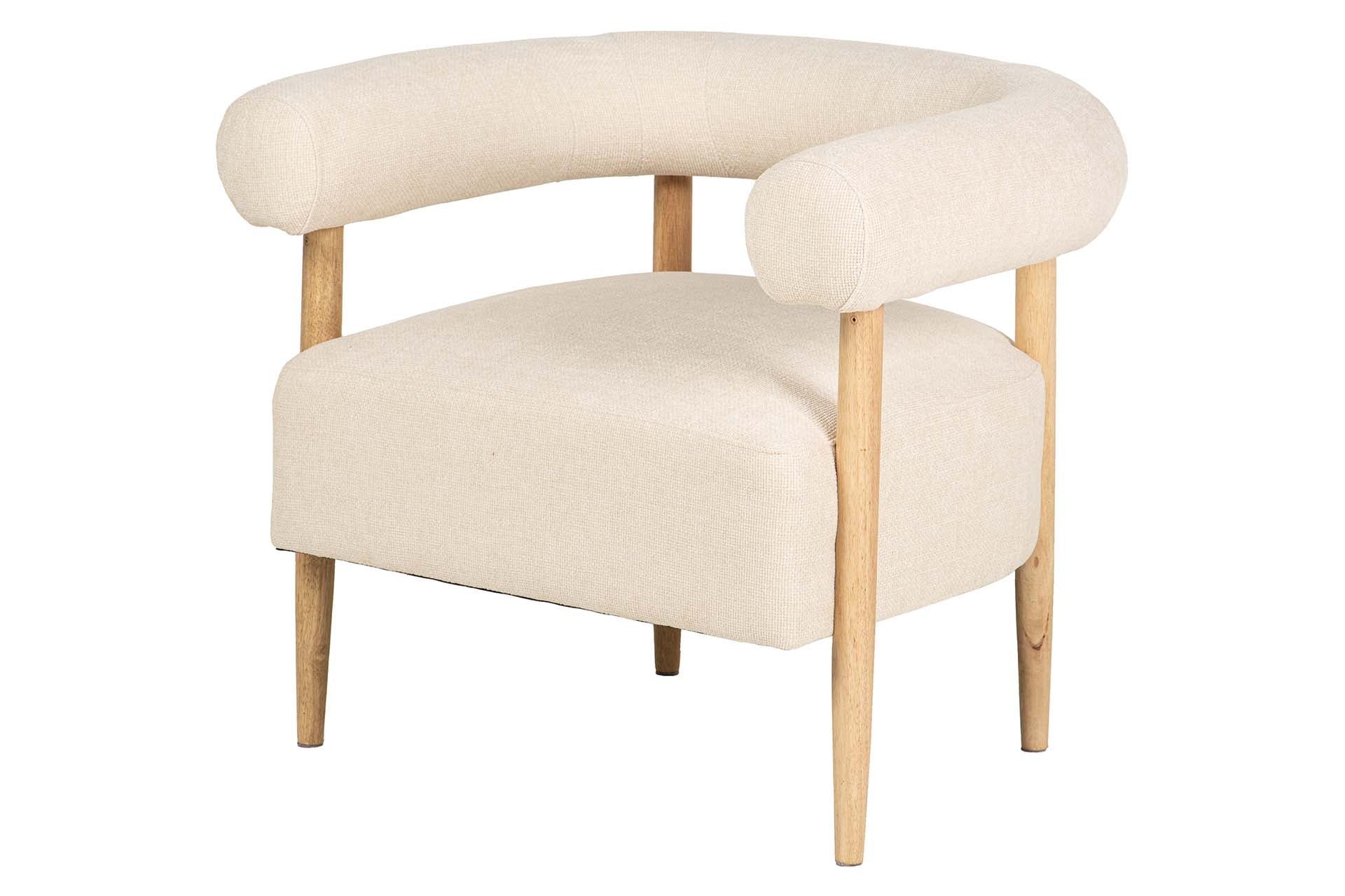 SILLON CHENILLA BLANCO 82x67x70 CM