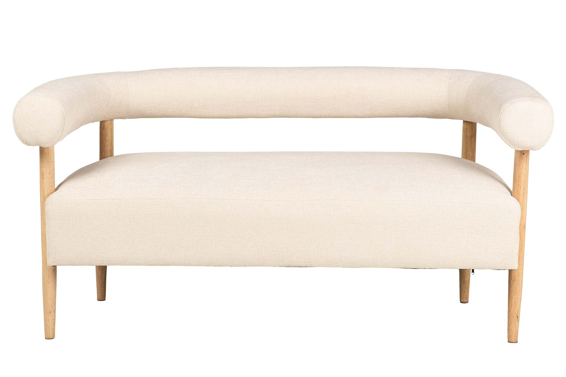 SOFA CHENILLE BLANCO 143x67x70 CM
