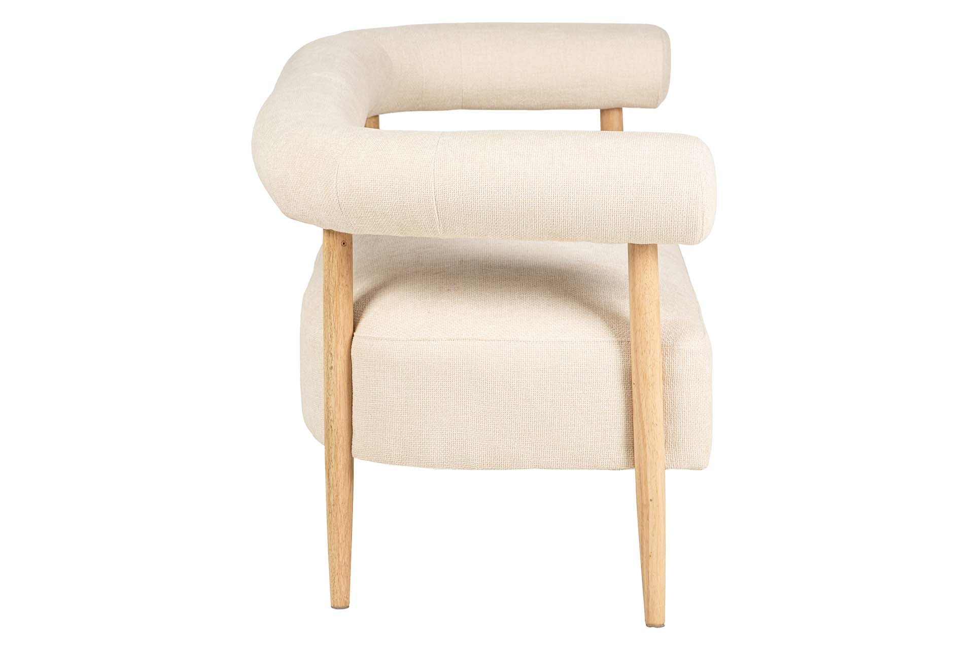 SOFA CHENILLE BLANCO 143x67x70 CM