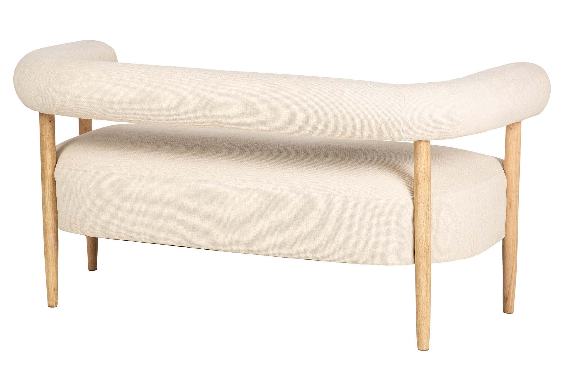 SOFA CHENILLE BLANCO 143x67x70 CM