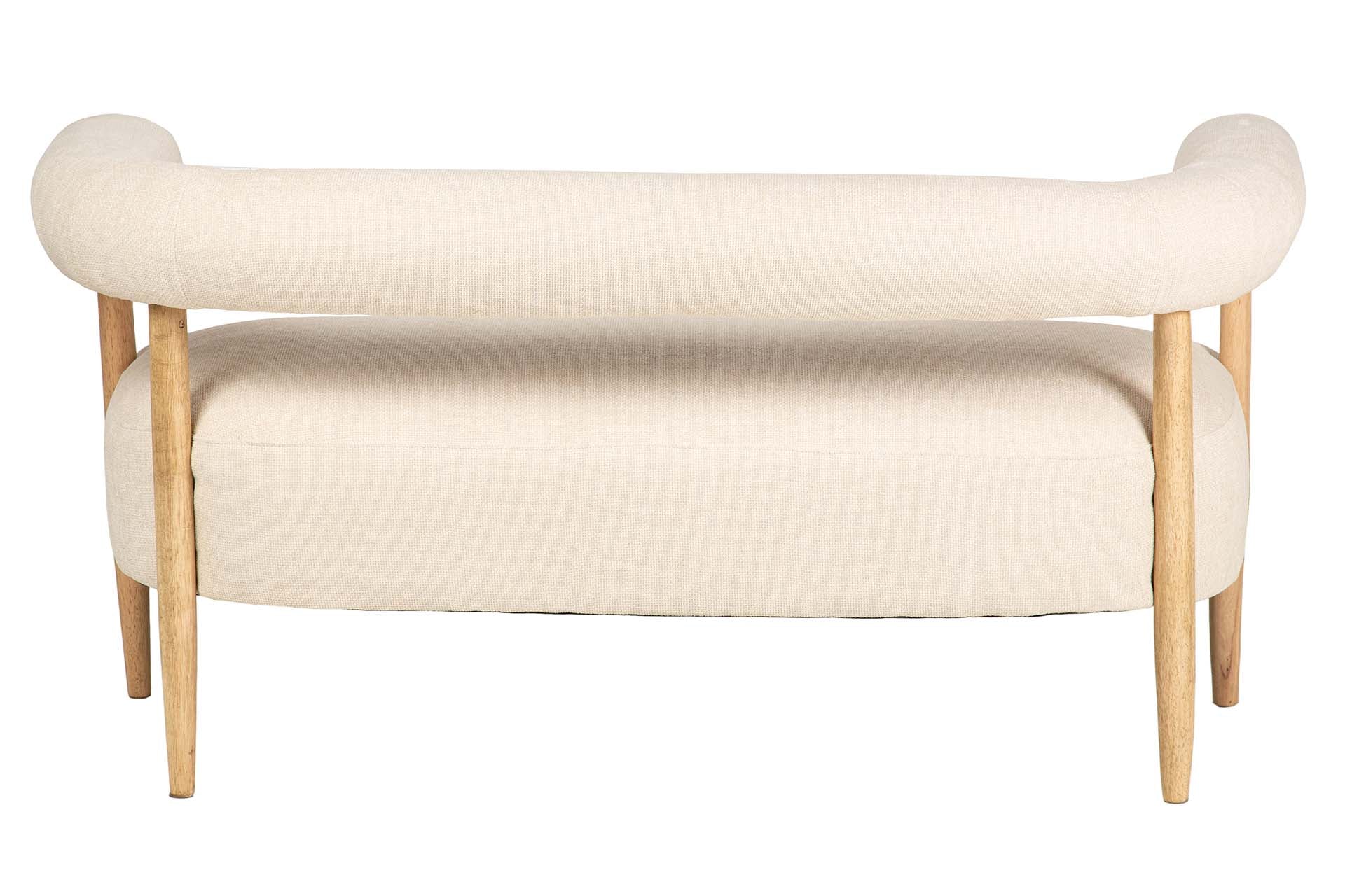 SOFA CHENILLE BLANCO 143x67x70 CM