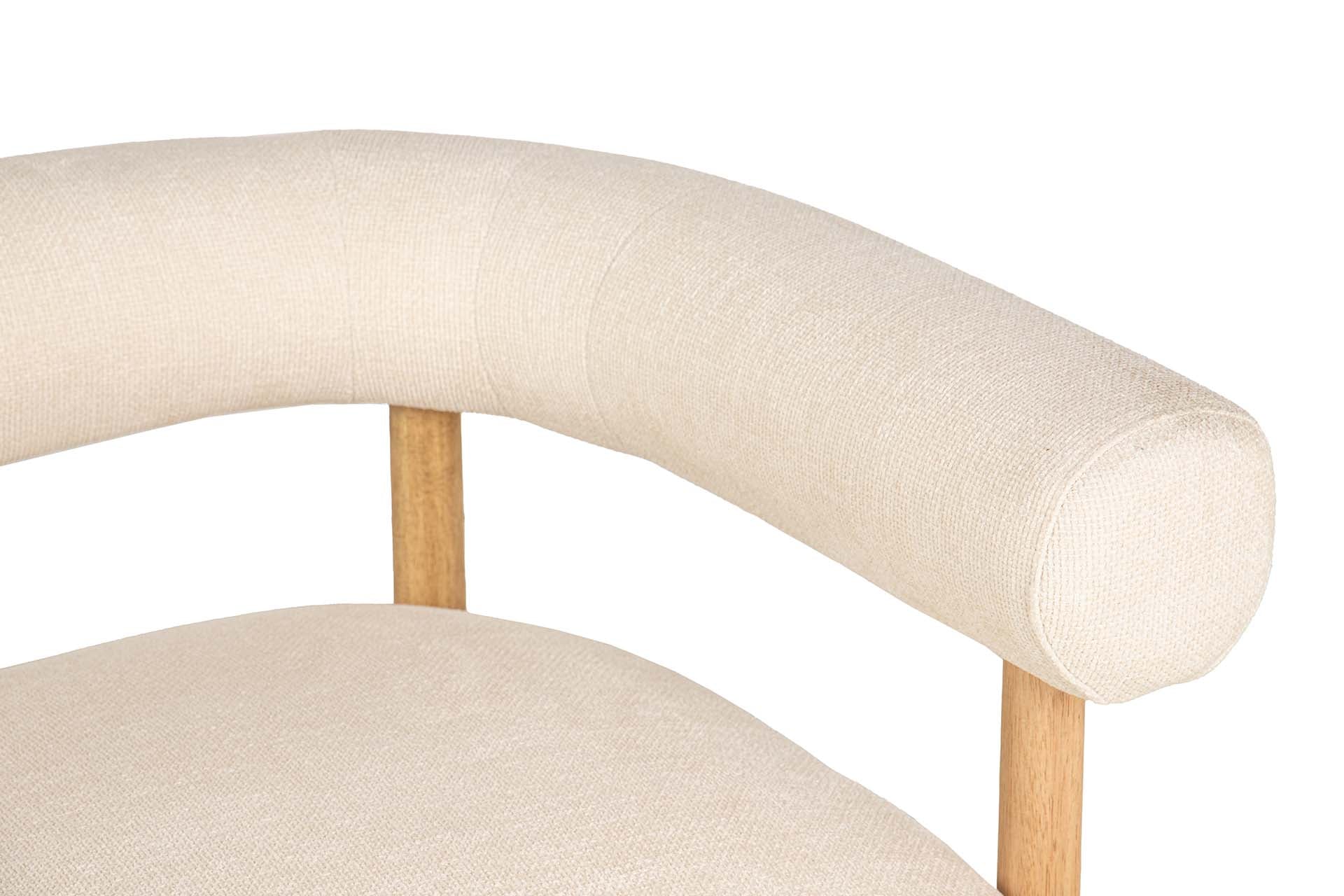 SOFA CHENILLE BLANCO 143x67x70 CM