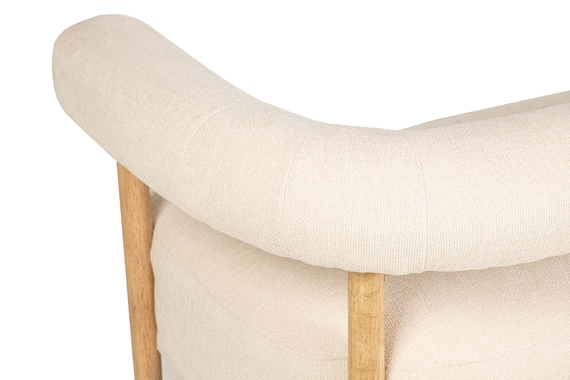 SOFA CHENILLE BLANCO 143x67x70 CM
