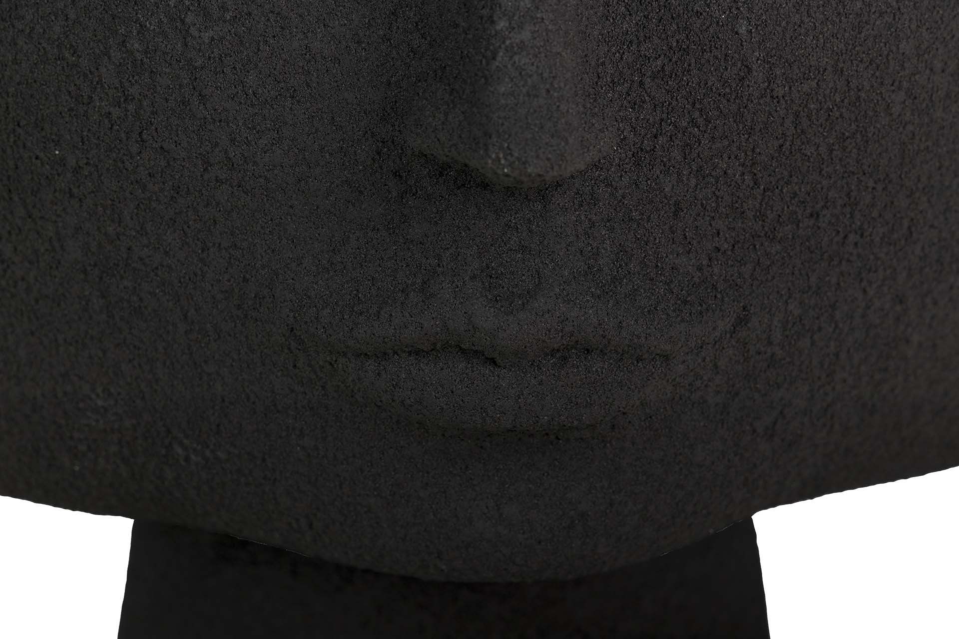 POTE DE POLIRESINA BLACK FACES 49x49x62 CM