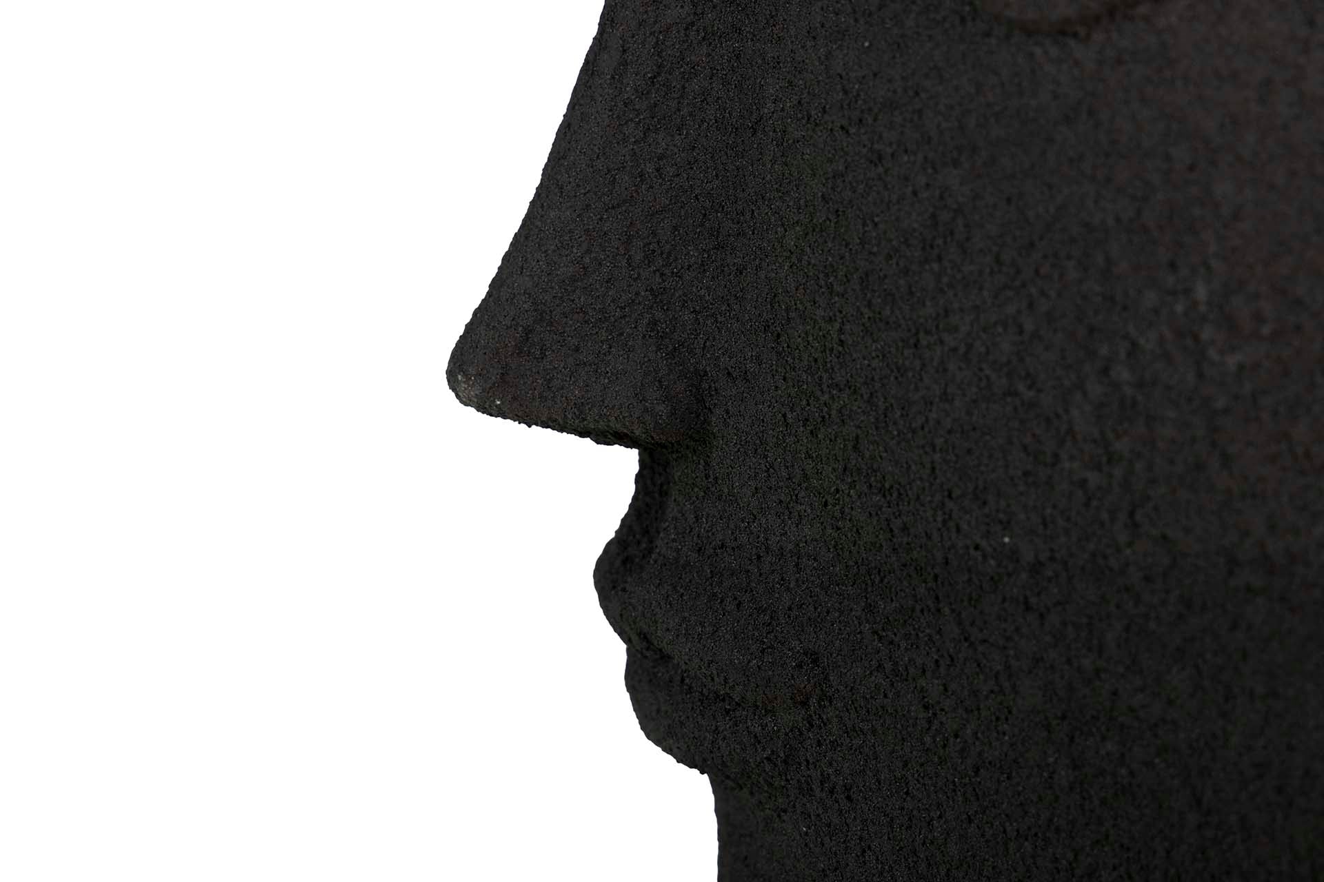 POTE DE POLIRESINA BLACK FACES 49x49x62 CM