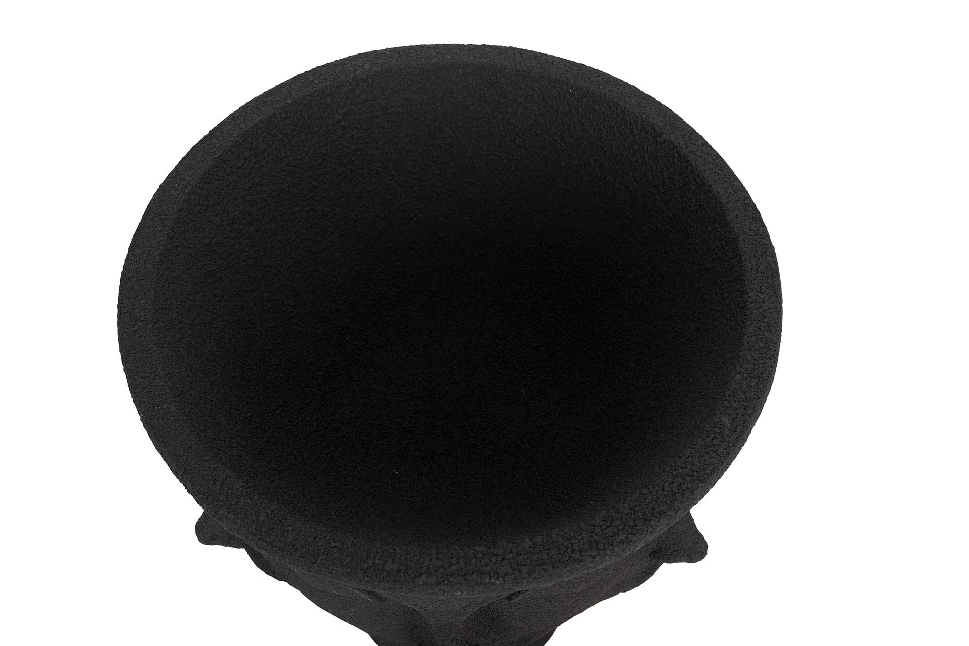 POTE DE POLIRESINA BLACK FACES 49x49x62 CM