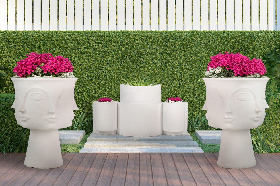 CONJUNTO DE 3 VASOS DE POLIRESINA 100x47x51 CM