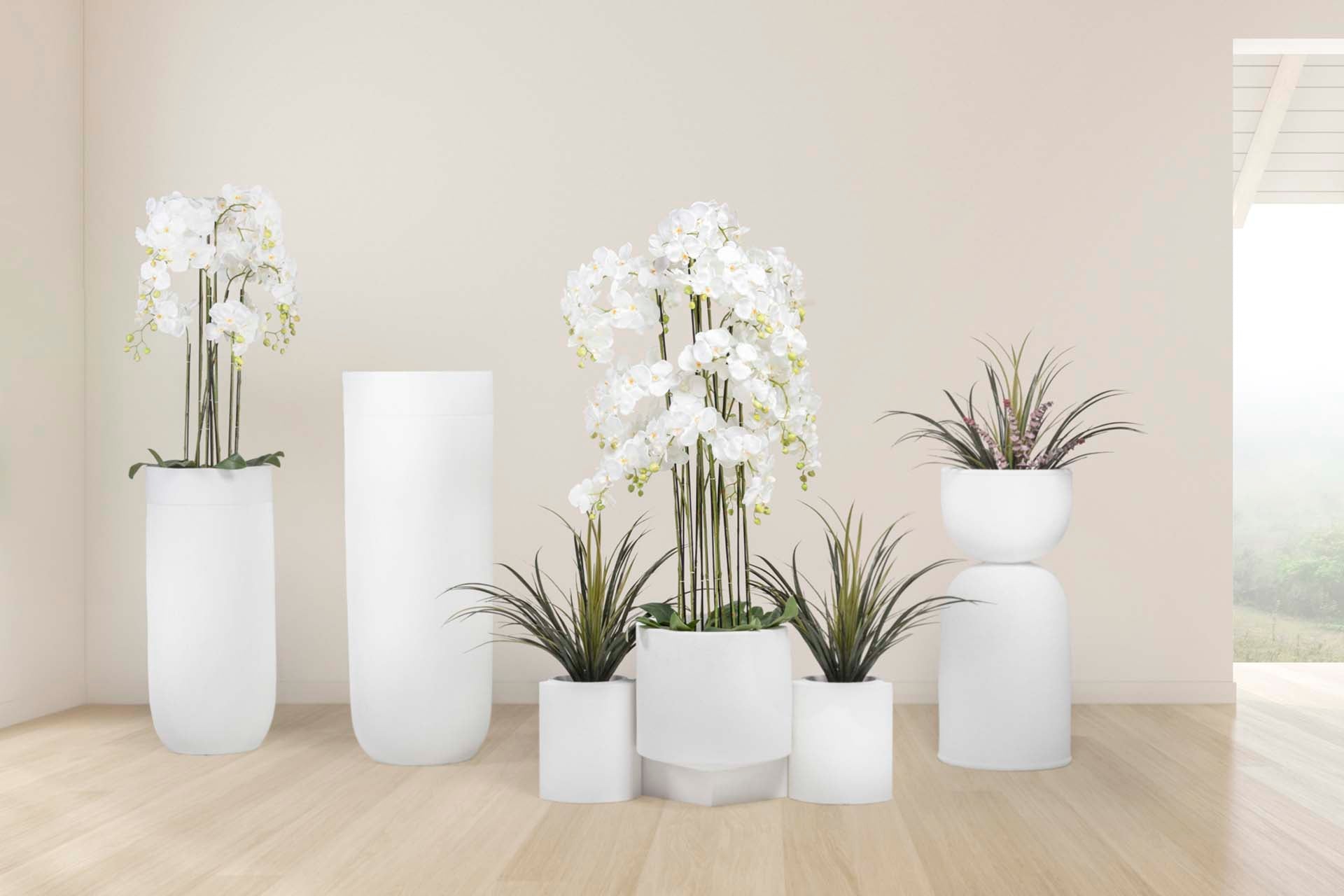 CONJUNTO DE 3 VASOS DE POLIRESINA 100x47x51 CM