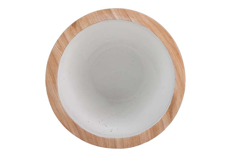 VASO DE FLORES DE POLIRESINA BRANCA 46x46x121 CM