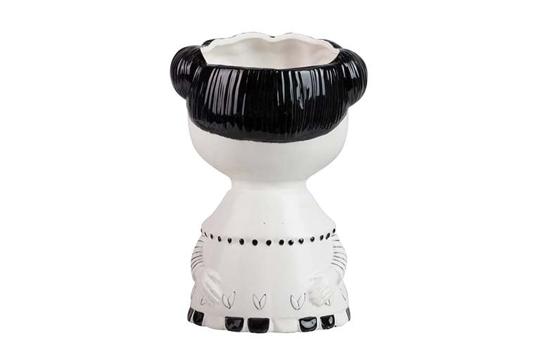Vaso de cerâmica com caveira mexicana 21x17x31 cm