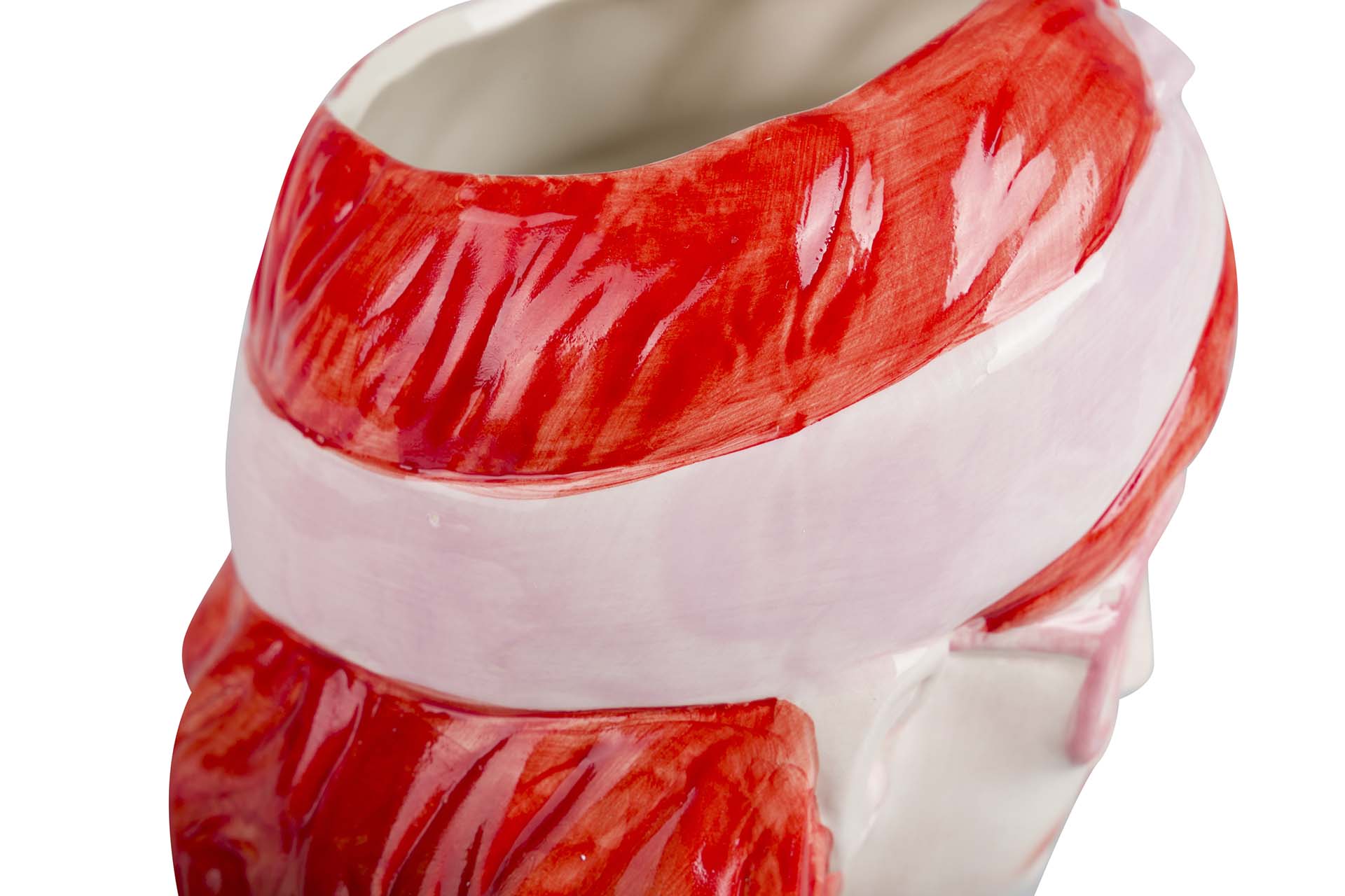 Vaso de cerâmica com copos, 22x15x29 cm