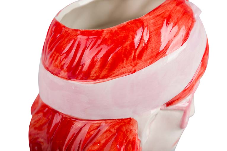 Vaso de cerâmica com copos, 22x15x29 cm