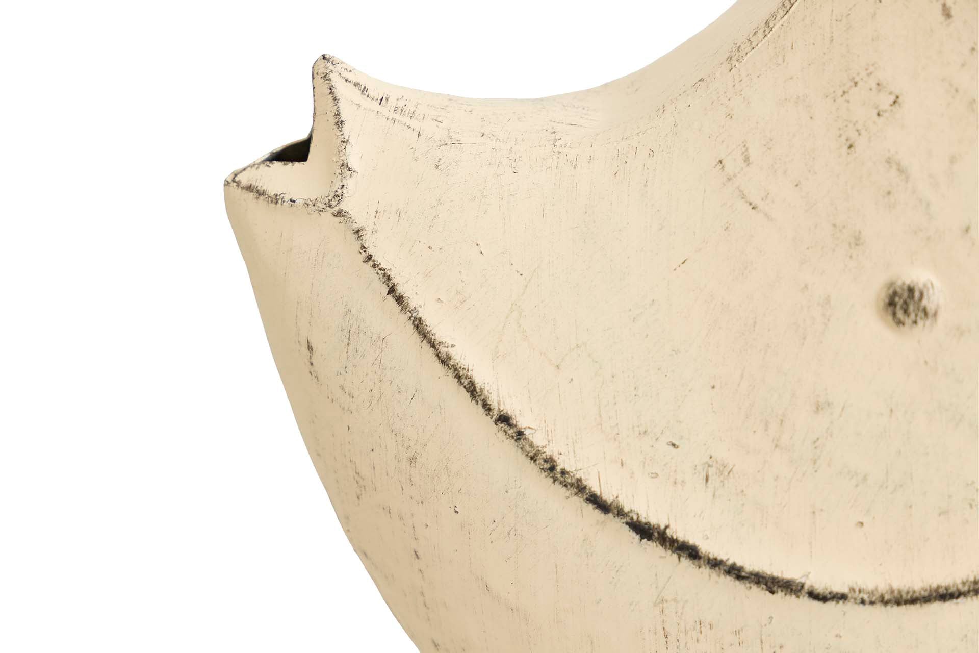 FIGURA PEZ METAL BLANCO 61x19x49 CM