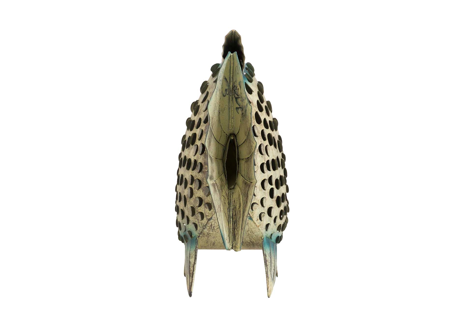 FIGURA PEZ METAL AZUL 61x19x49 CM