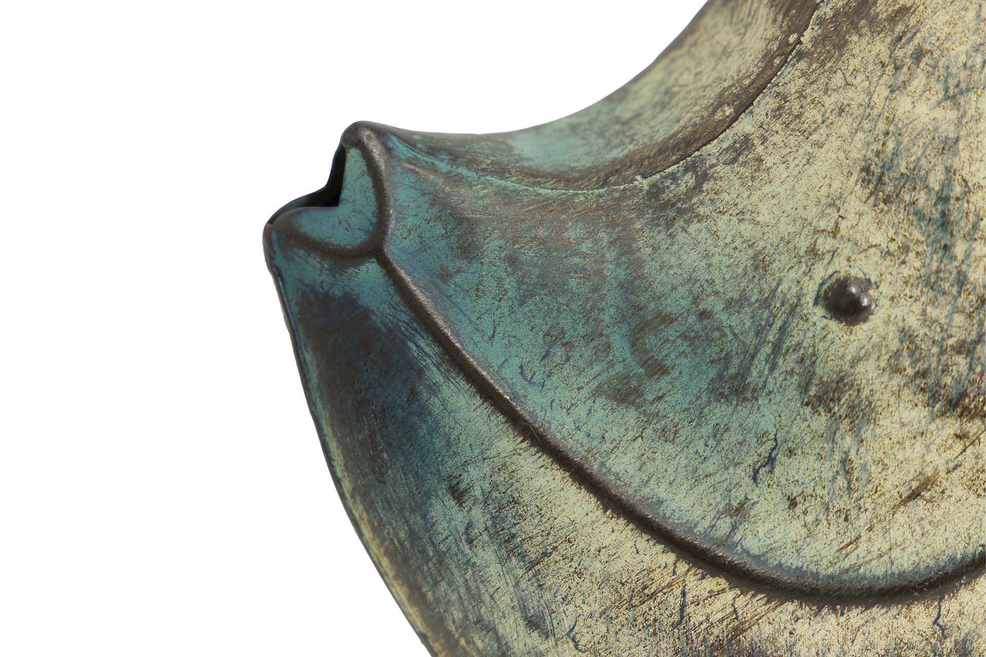 BLUE METAL FISH FIGURE 61x19x49 CM