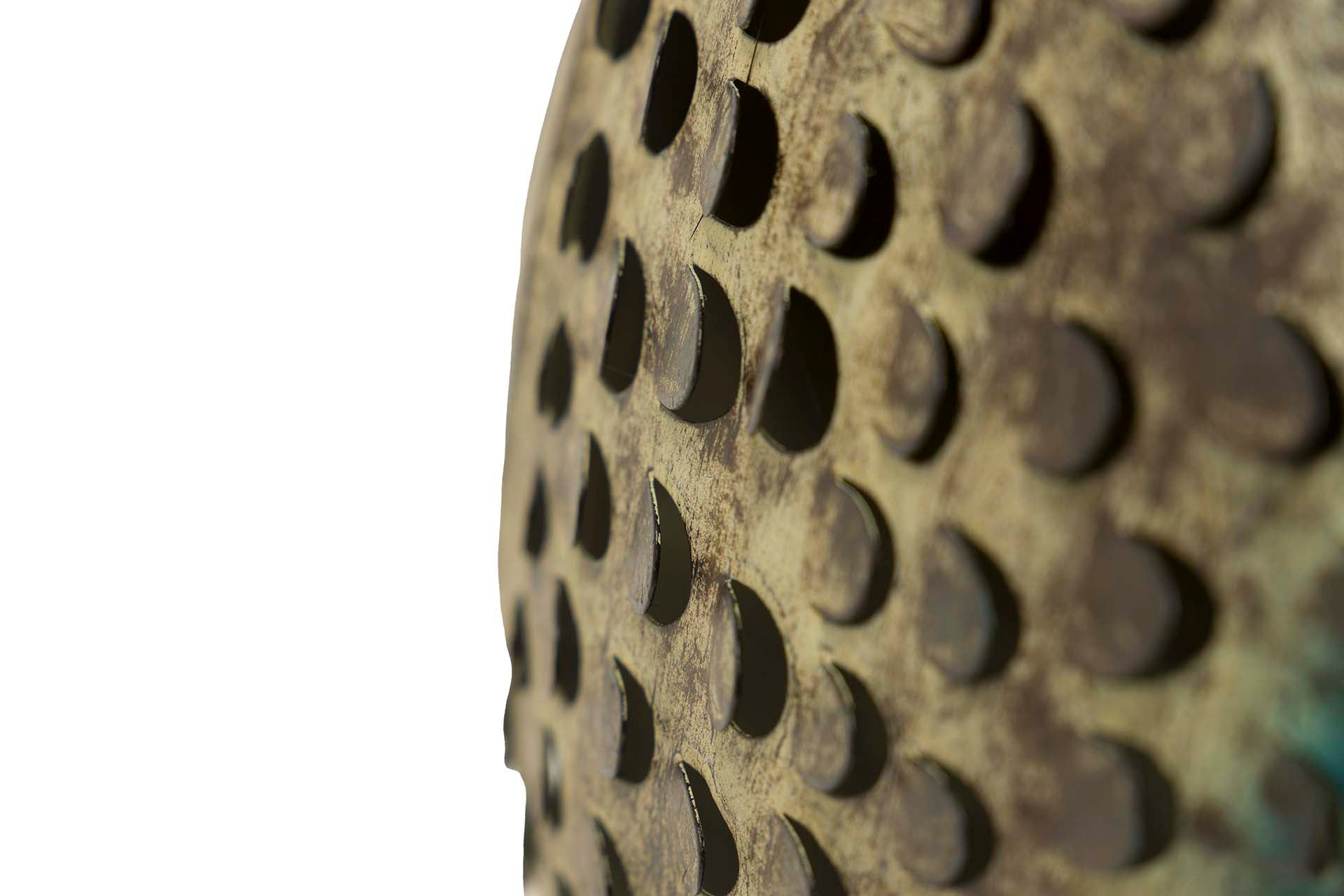 BLUE METAL FISH FIGURE 49x15x42 CM