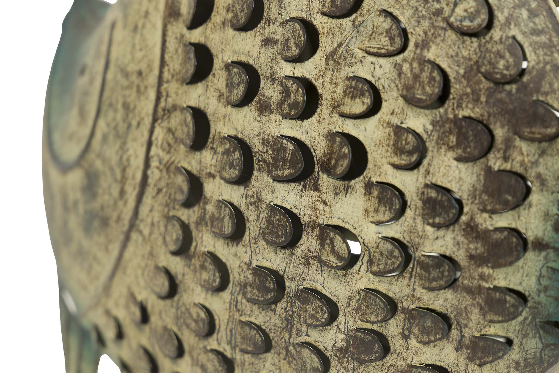 BLUE METAL FISH FIGURE 40x13x32 CM