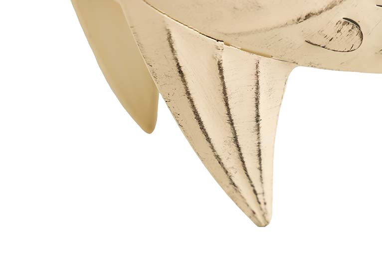 FIGURA PEZ METAL BLANCO 34x11x24 CM