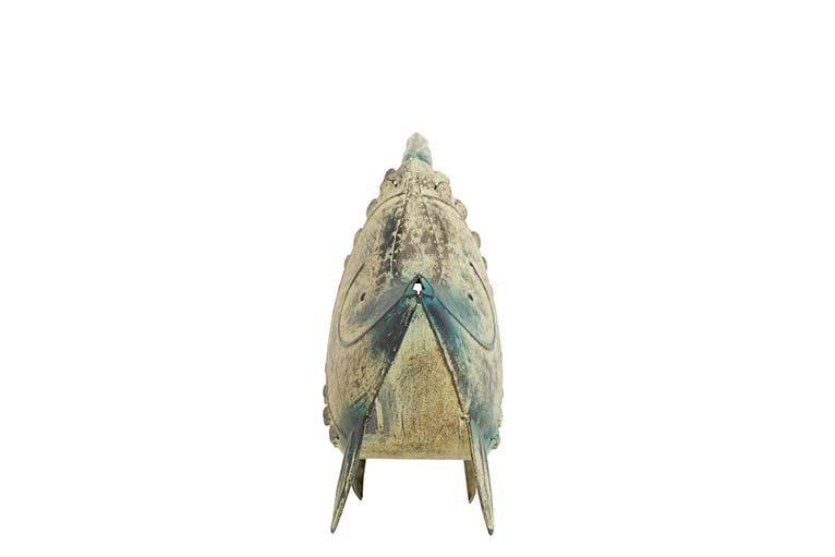FIGURA PEZ METAL AZUL 34x11x24 CM