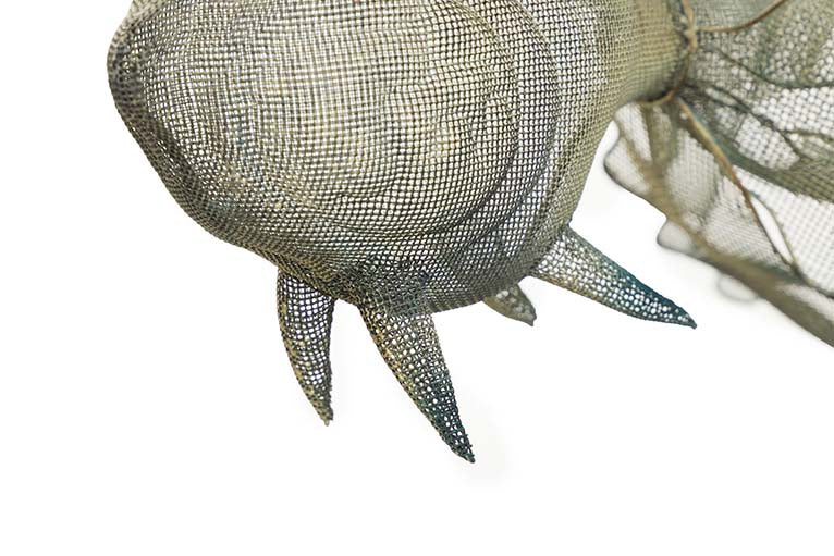 BLUE METAL FISH FIGURE 98x77x62 CM